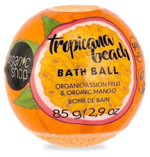 Organic Shop Tropicana Passion Fruit and Mango Bath Bomb 85g